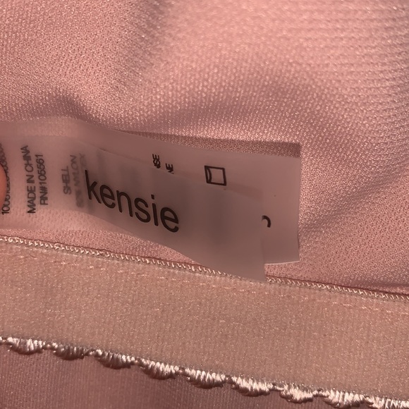 Pink Kensie One Piece with an open back and knots on either shoulder - Picture 3 of 3